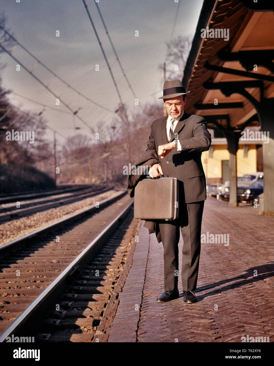 The Salesman On The Train Salesmen 1960s hi-res stock photography and images - Alamy