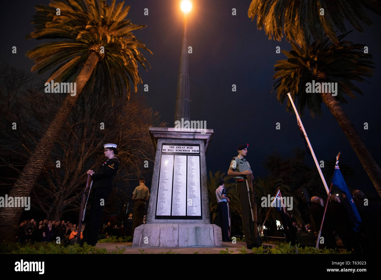 Picture by Tim Cuff - 25 April 2019 - ANZAC Day services, Nelson, New Zealand Stock Photo