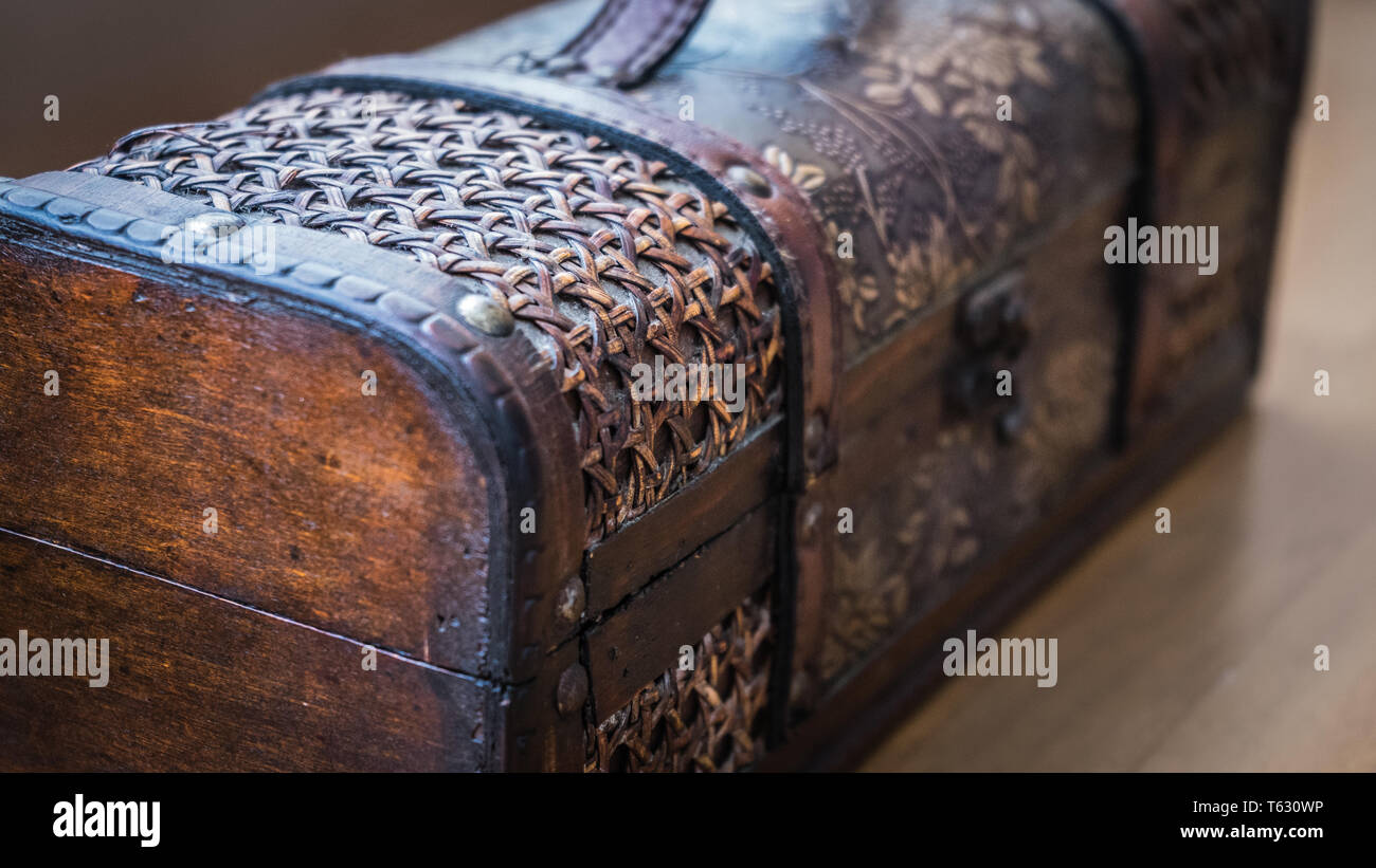 Decorative house chest close up Stock Photo Alamy