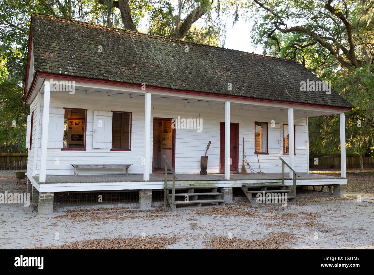 Eliza's House at the Middleton Plantation near Charleston in South Carolina, USA. Stock Photo