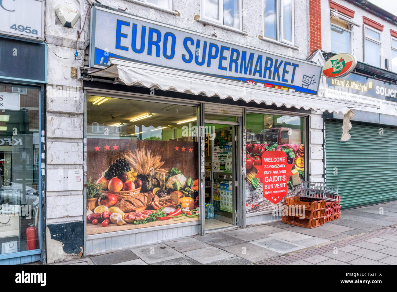 Euro Supermarket in Lewisham, South London. Stock Photo