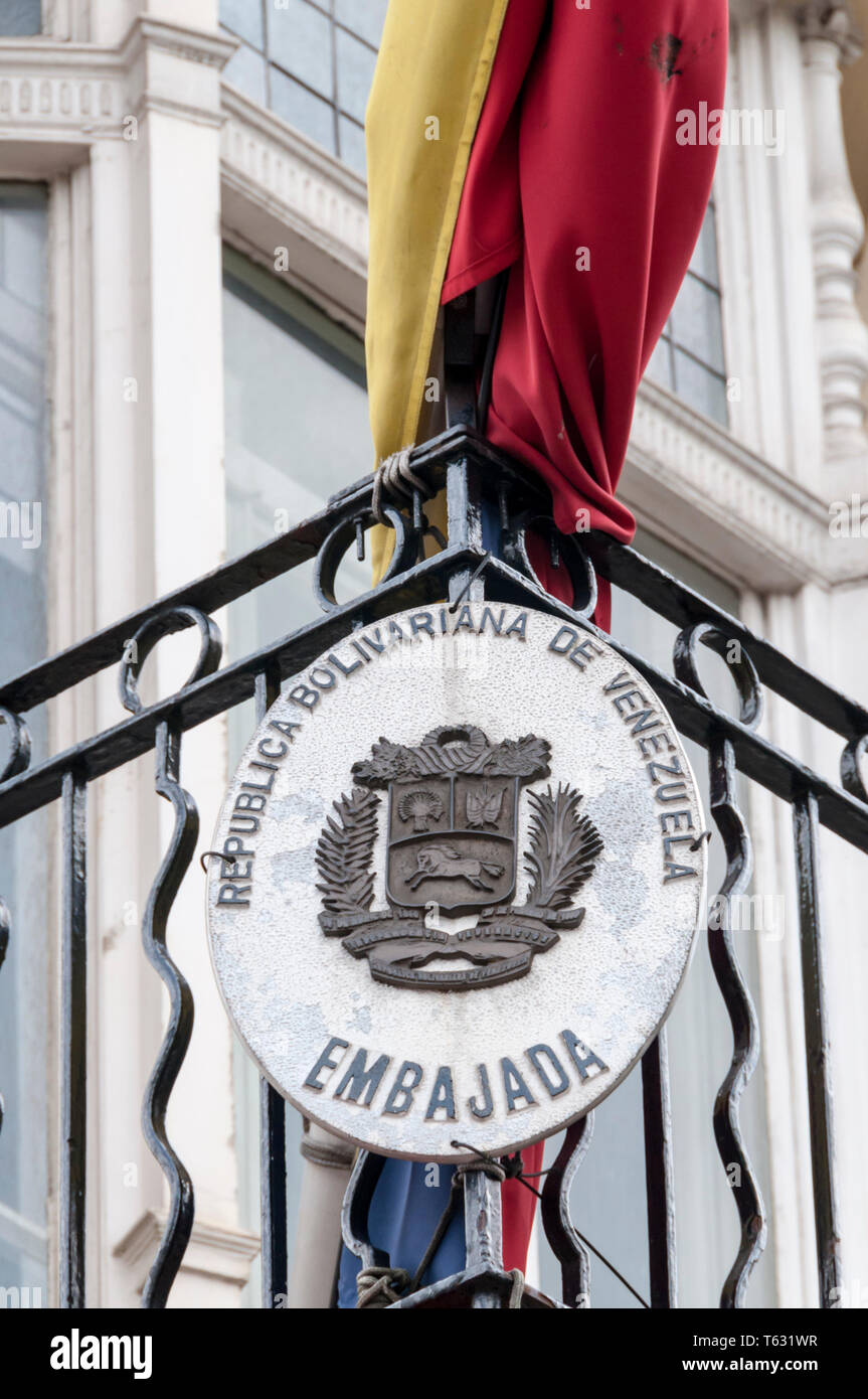 The Embassy of Venezuela, London. Stock Photo