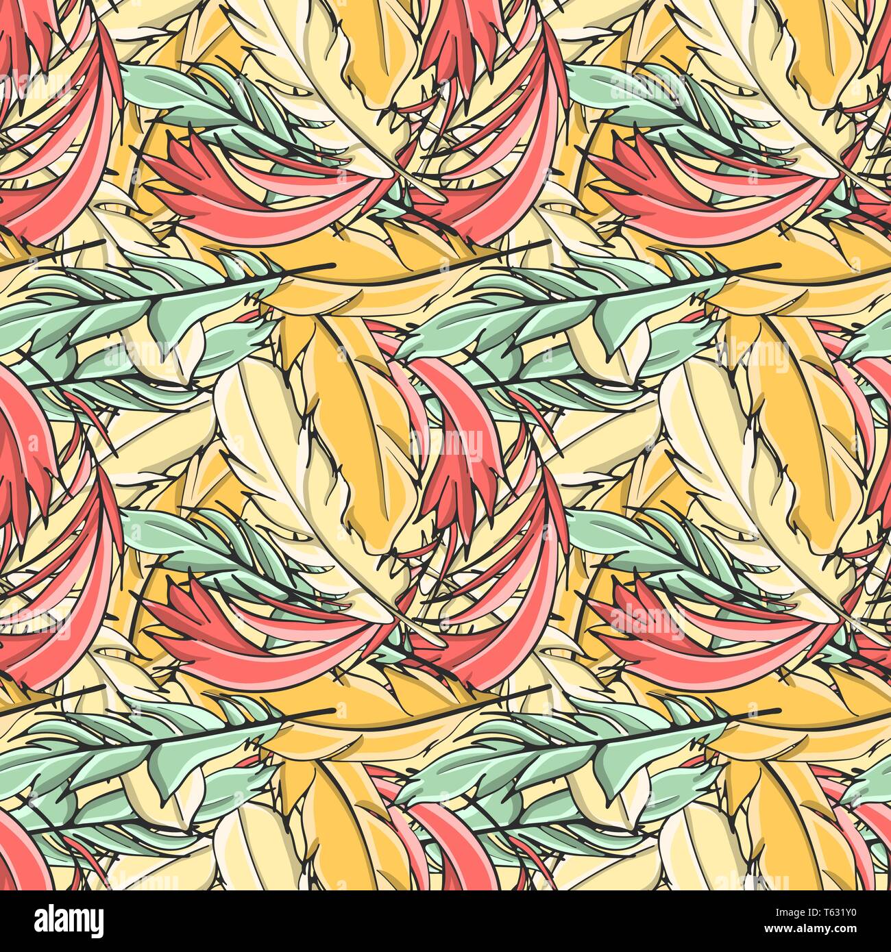 Seamless pattern all feathers, vector Stock Vector Image & Art - Alamy
