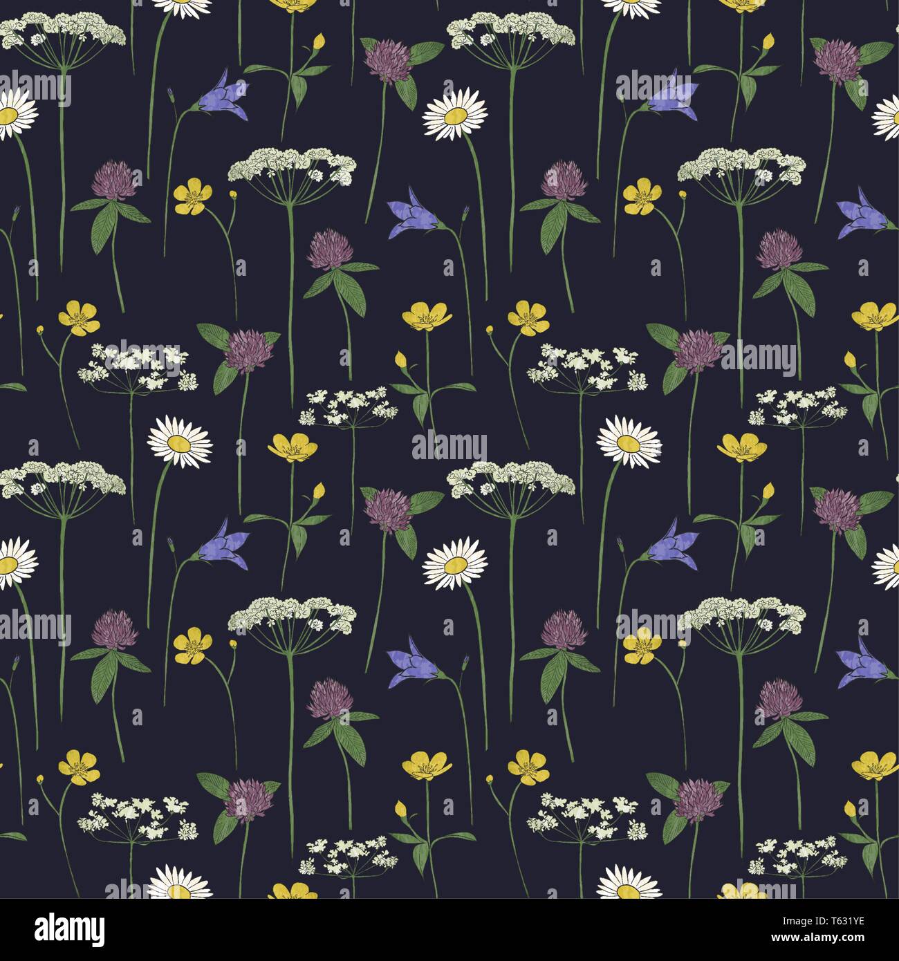 Midsummer Pattern Seamless pattern midsummer flowers, vector Stock Vector Image & Art - Alamy
