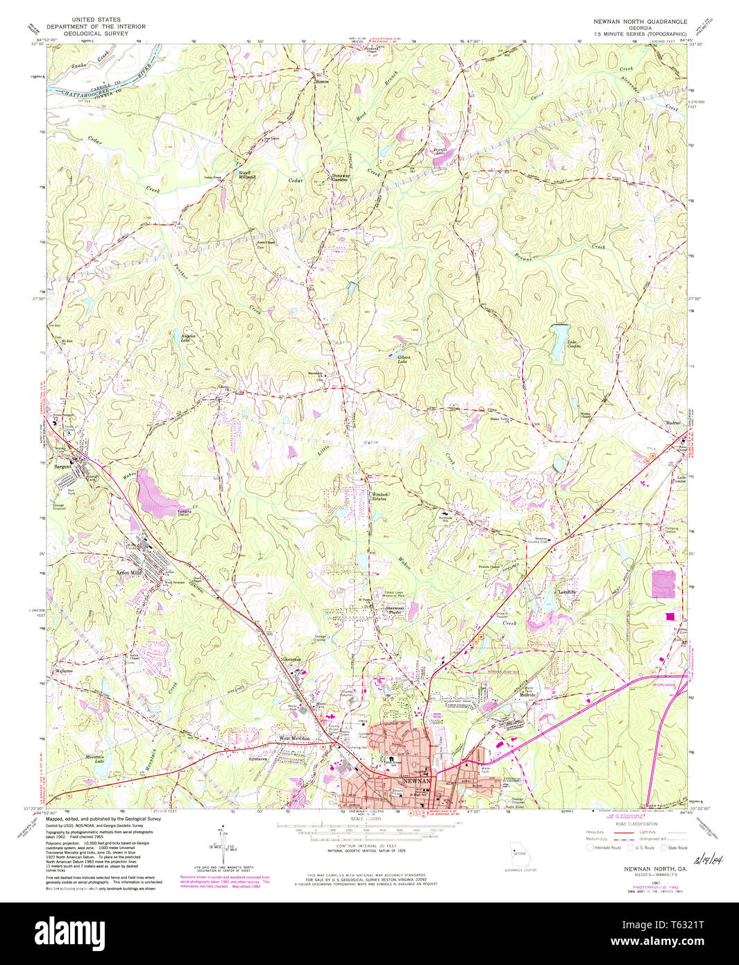 Newnan GA Zip Code Map