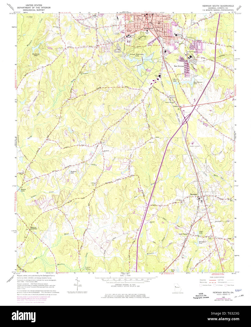 Newnan GA Zip Code Map