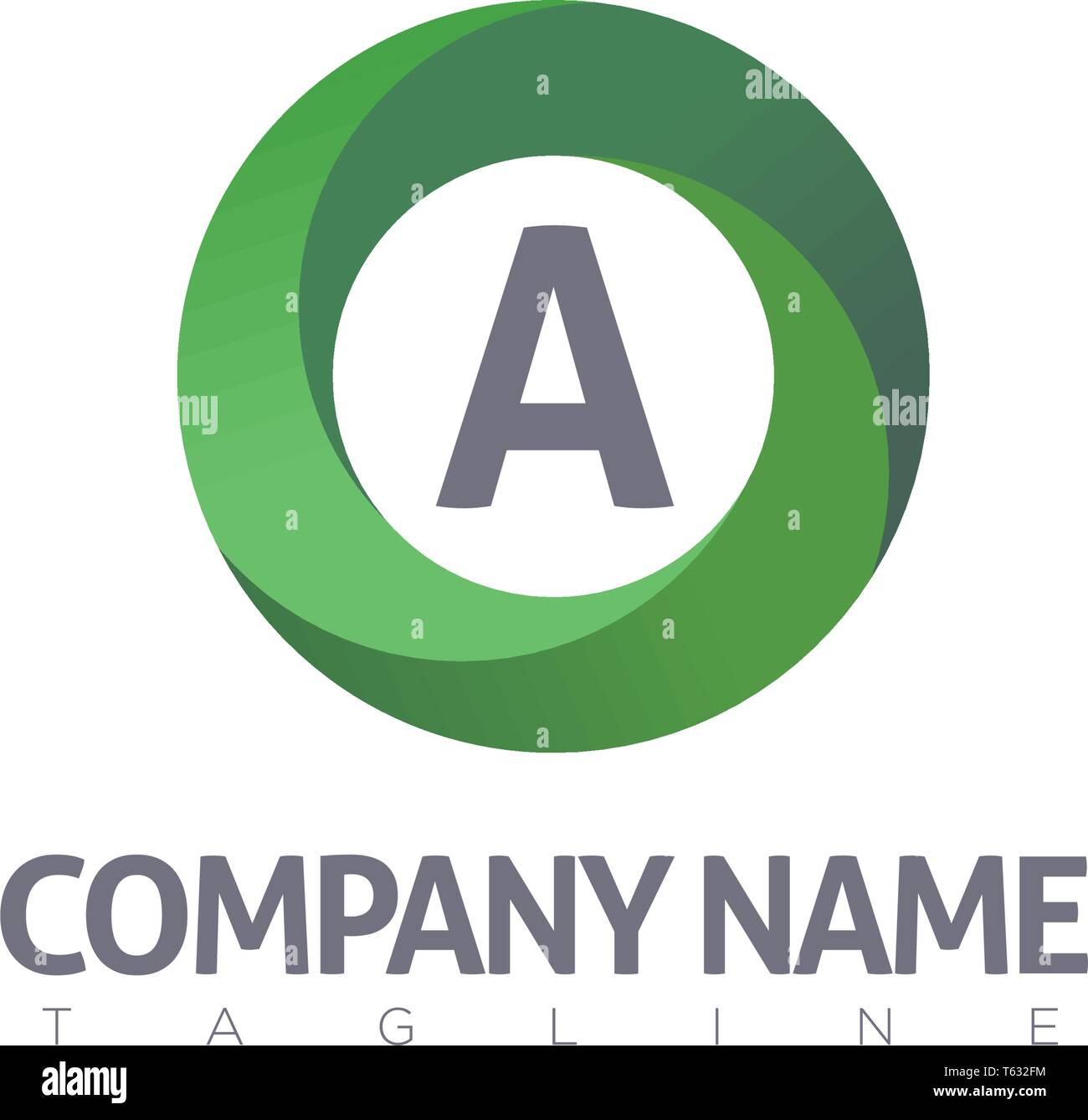 A LETTER MODERN LOGO TEMPLATE Stock Vector
