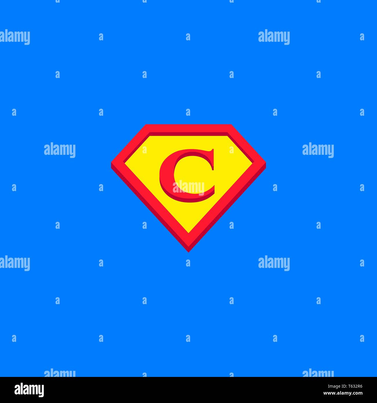C LETTER MODERN LOGO TEMPLATE Stock Vector