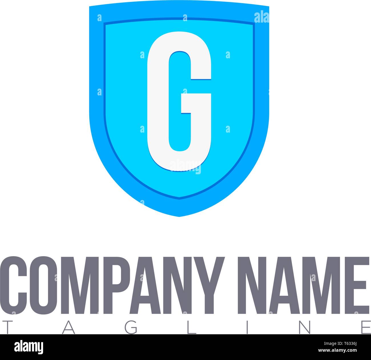 G LETTER MODERN LOGO TEMPLATE Stock Vector
