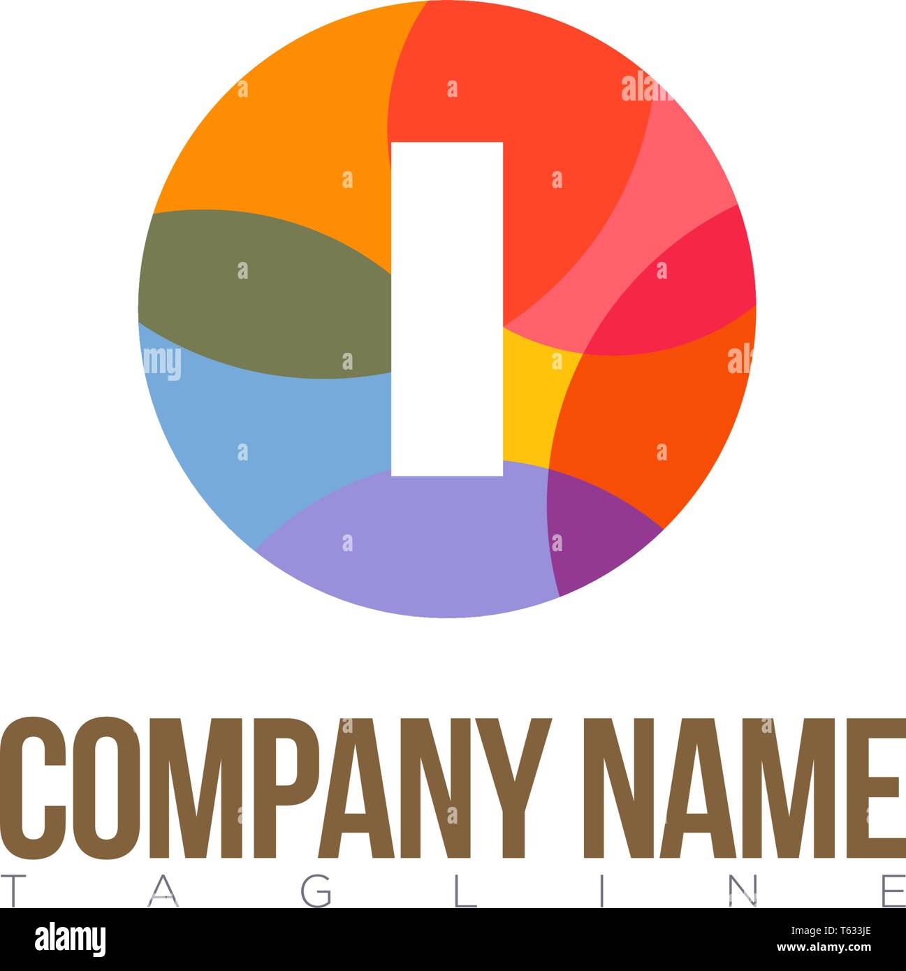 I LETTER MODERN LOGO TEMPLATE Stock Vector Image & Art - Alamy