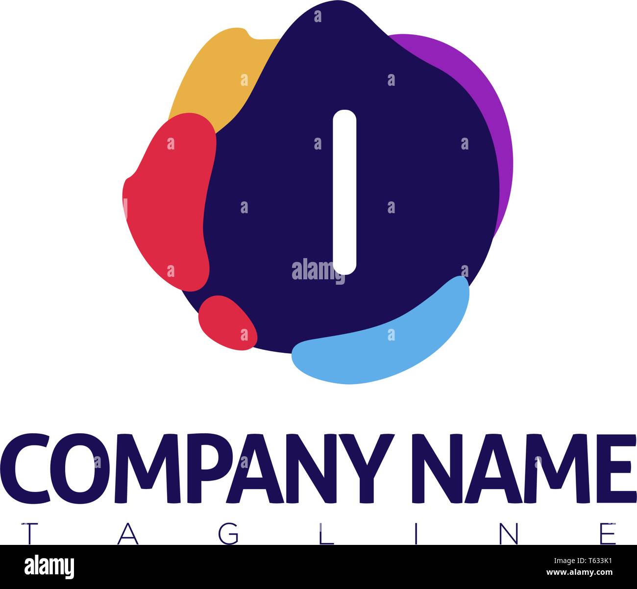 I LETTER MODERN LOGO TEMPLATE Stock Vector Image & Art - Alamy
