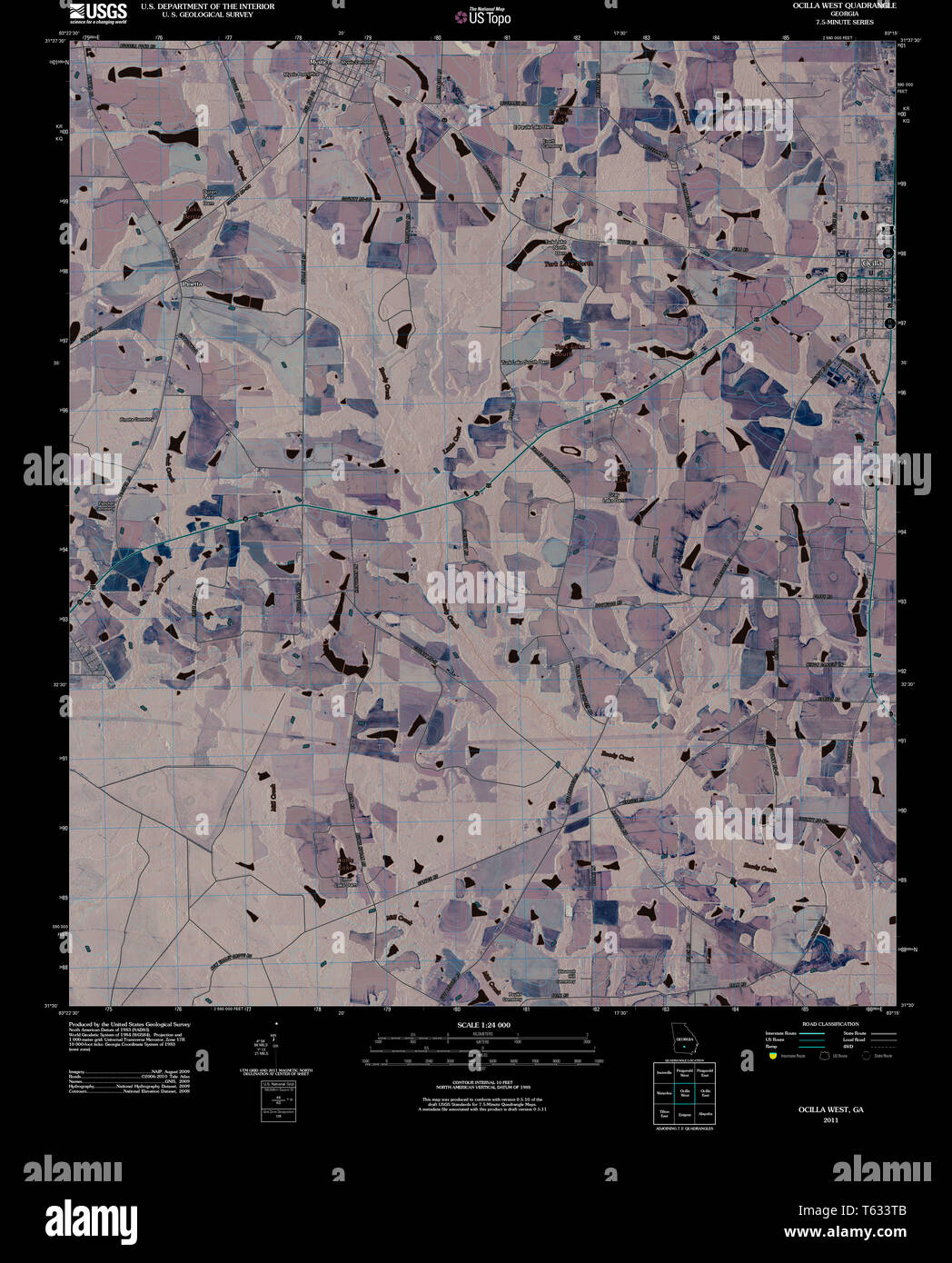 Map of ocilla hires stock photography and images Alamy