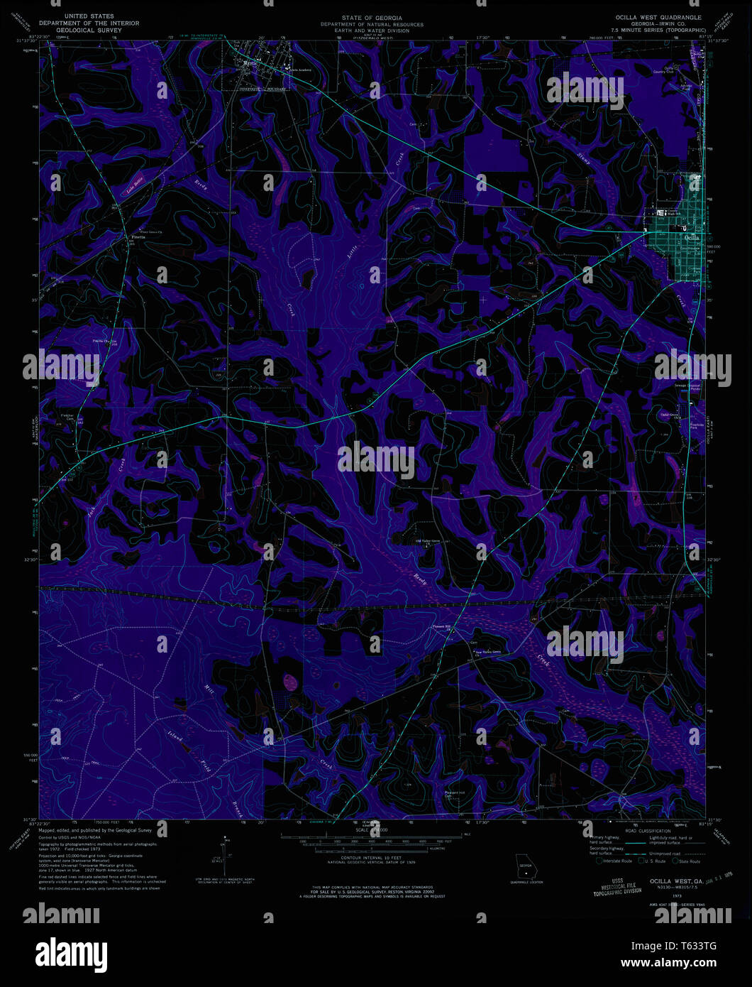 Ocilla map hires stock photography and images Alamy