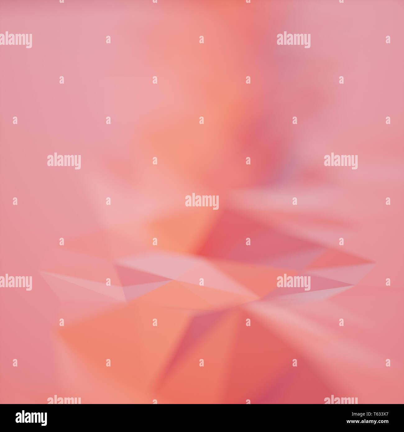 Abstract 3d low poly background with bokeh effect Stock Photo