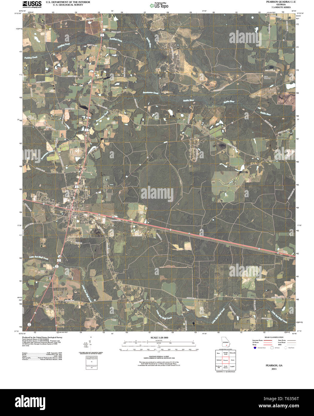 Pearson georgia map hi-res stock photography and images - Alamy