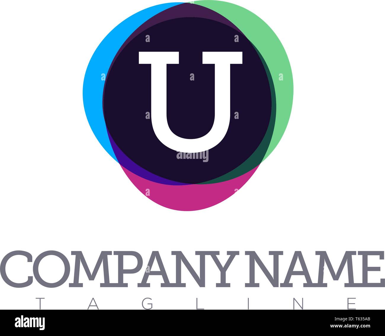 U LETTER MODERN LOGO TEMPLATE Stock Vector Image & Art - Alamy