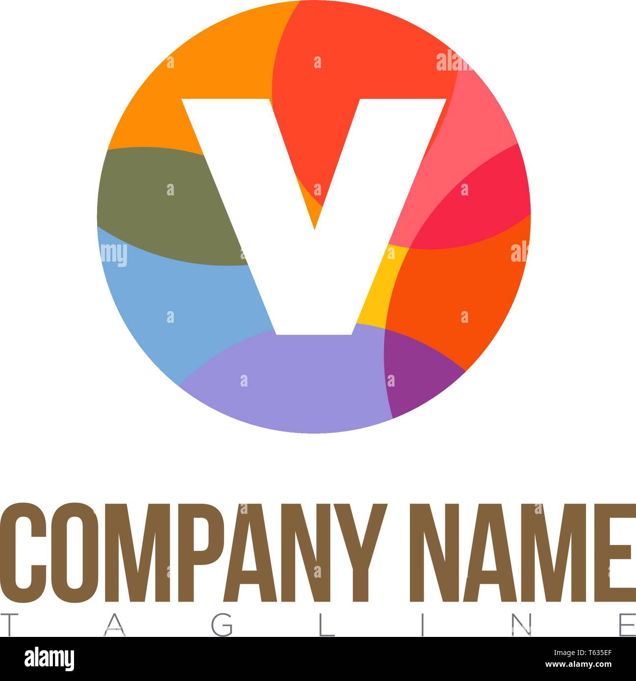 V LETTER MODERN LOGO TEMPLATE Stock Vector Image & Art - Alamy