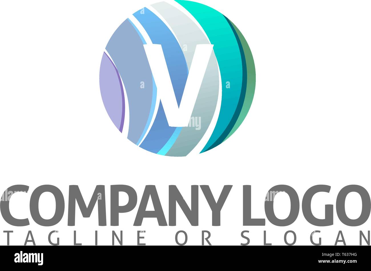 V LETTER MODERN LOGO TEMPLATE Stock Vector Image & Art - Alamy