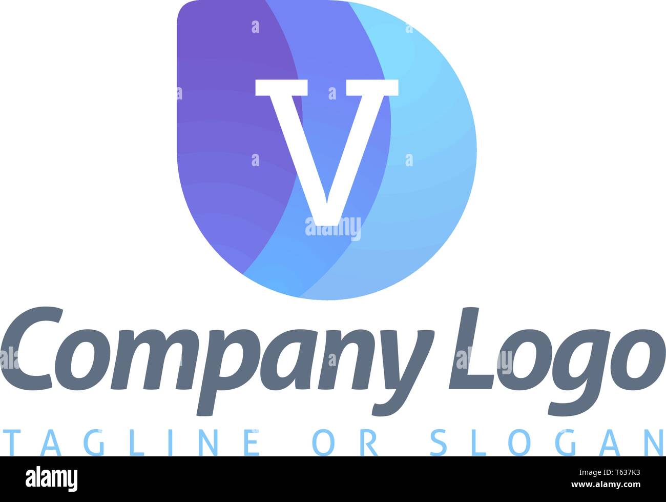 V LETTER MODERN LOGO TEMPLATE Stock Vector Image & Art - Alamy