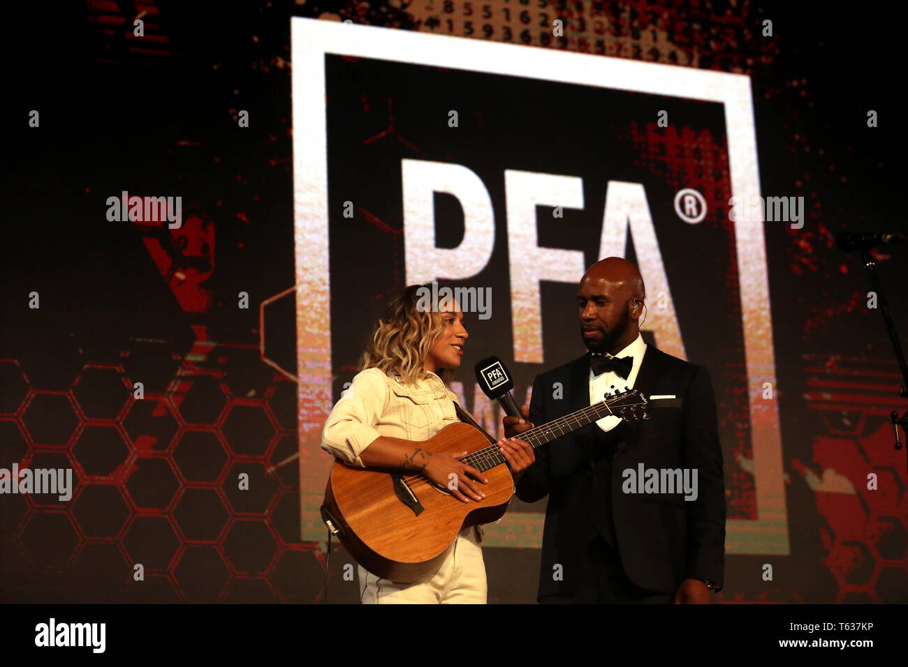 Chelcee Grimes (left) interviewed by DJ Spoony during the 2019 PFA
