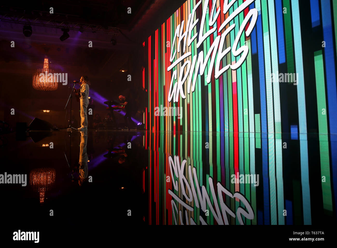 Chelcee Grimes performs during the 2019 PFA Awards at the Grosvenor