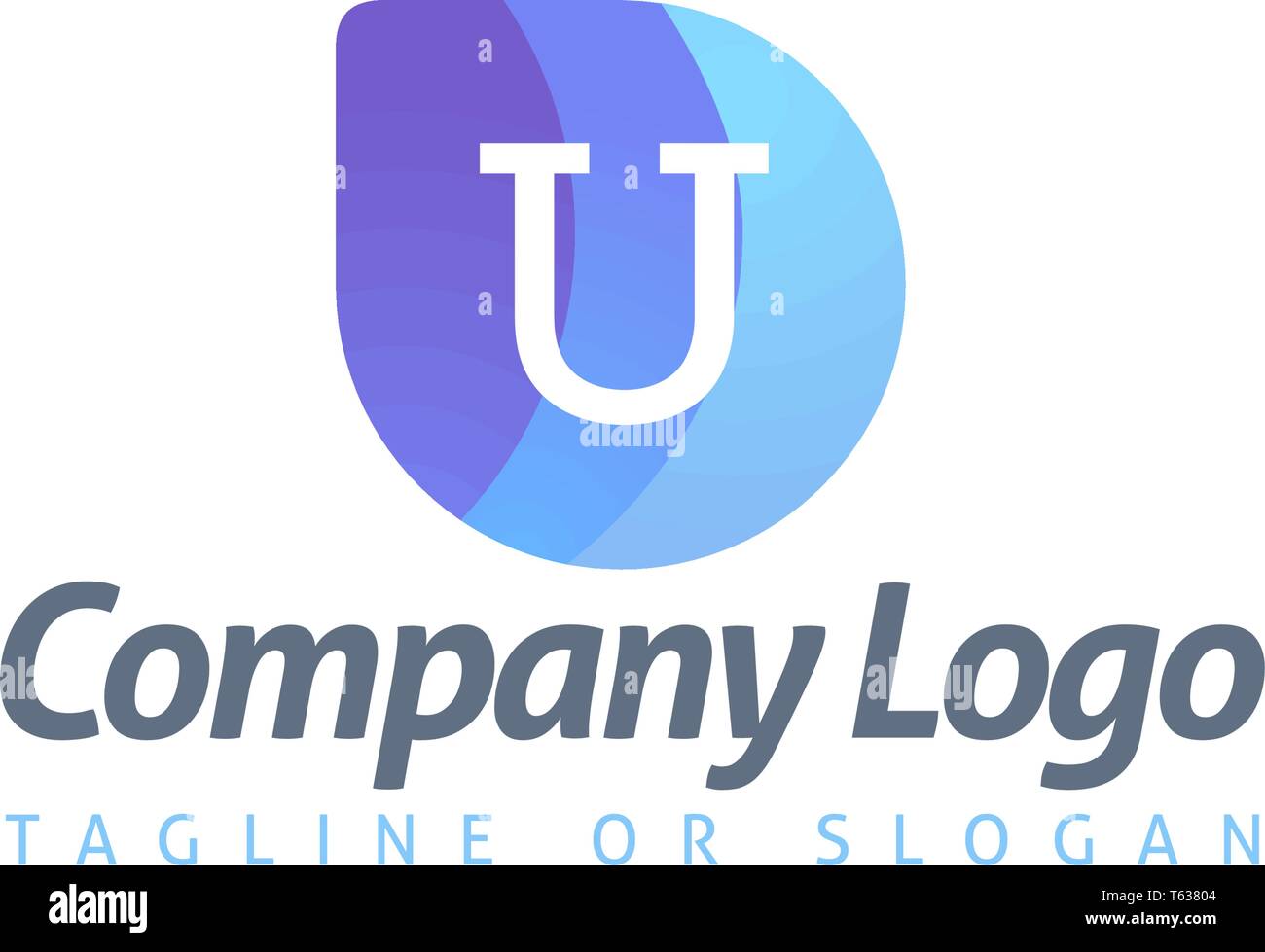 U LETTER MODERN LOGO TEMPLATE Stock Vector Image & Art - Alamy