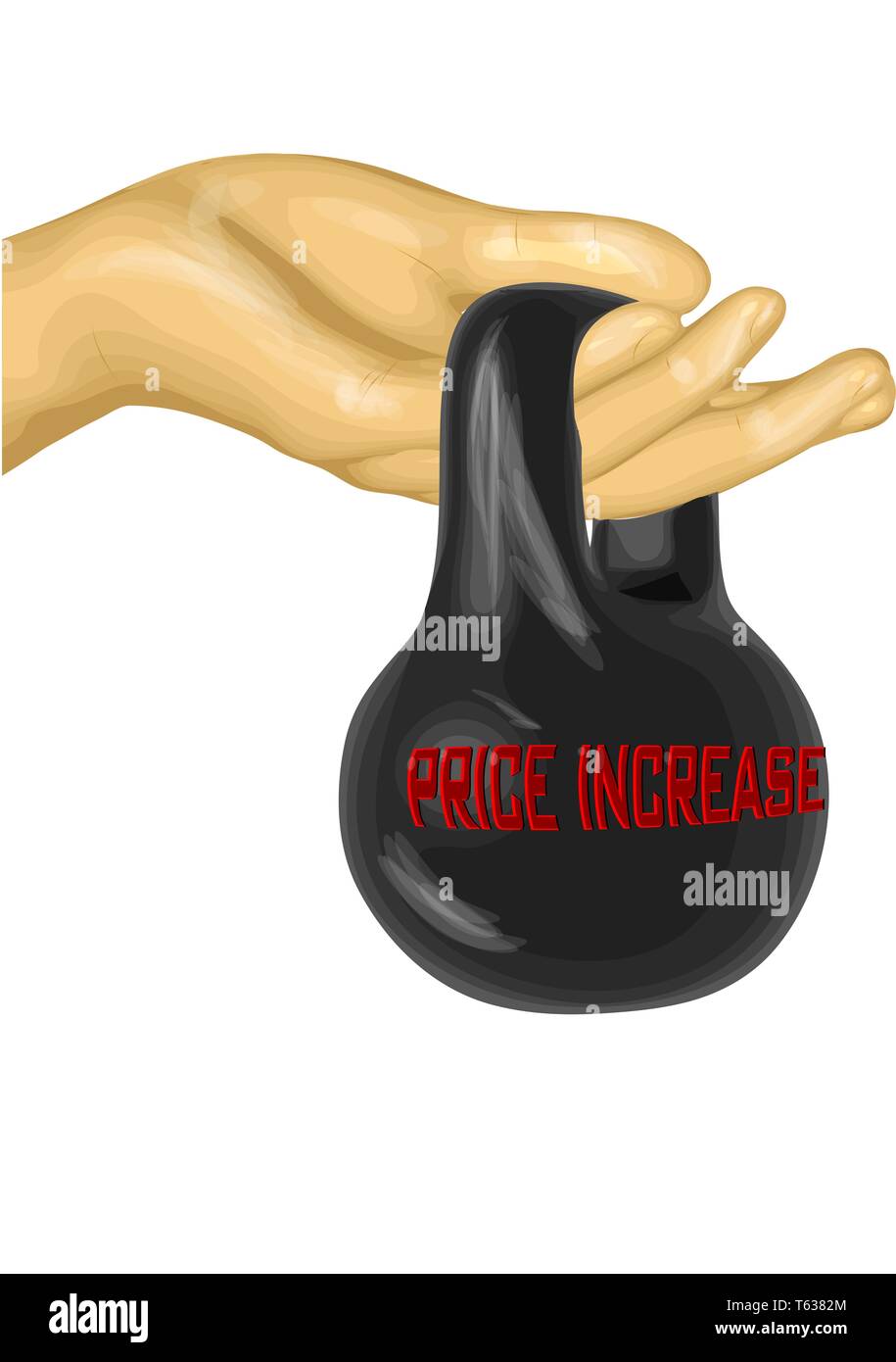 price increase abstract illustration. conceptual background with human ...
