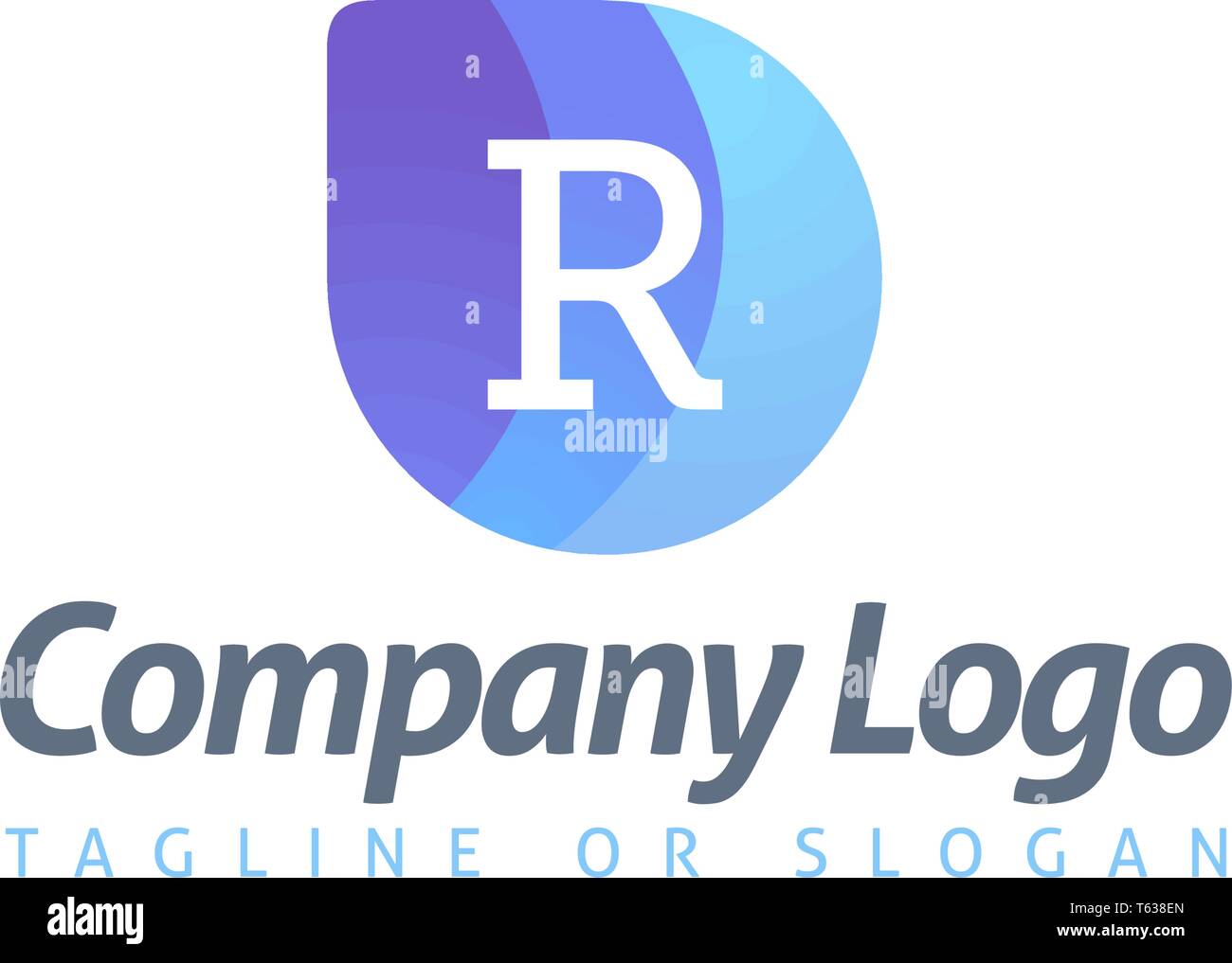 R LETTER MODERN LOGO TEMPLATE Stock Vector Image & Art - Alamy