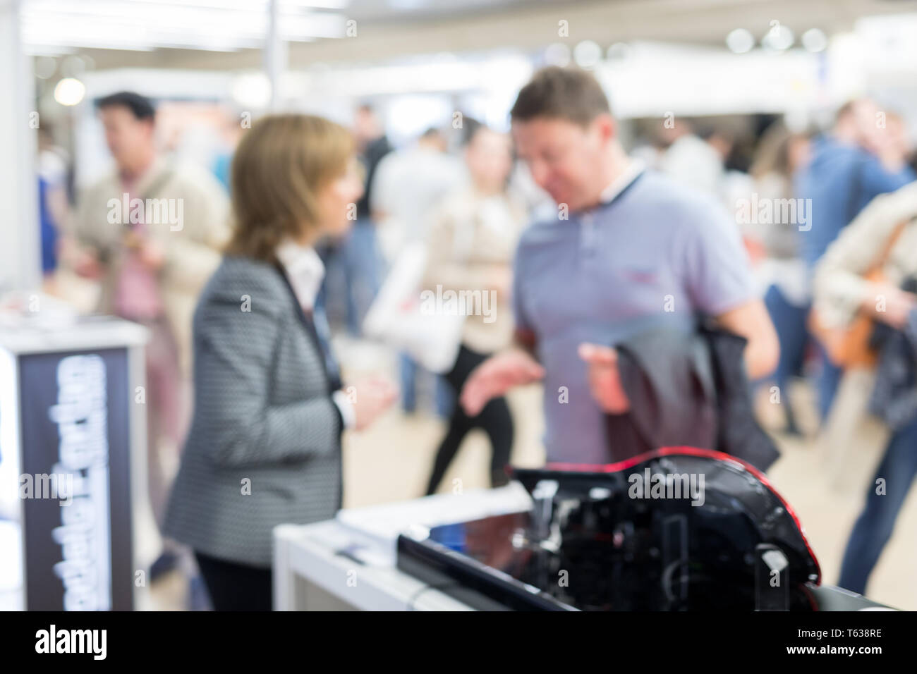Blured image of businesspeople socializing and networking at business and entrepreneurship meeting Stock Photo