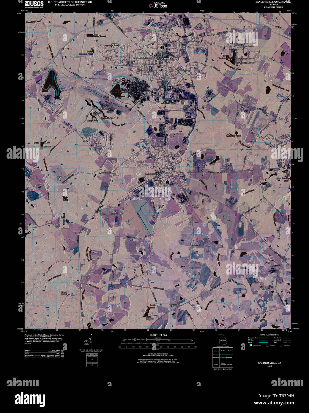 Map of sandersville hires stock photography and images Alamy