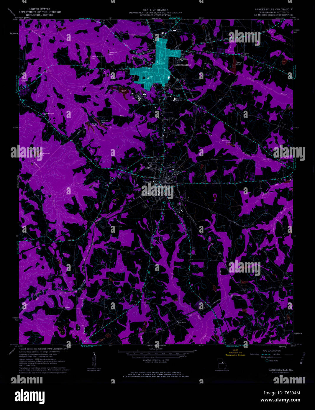 Map of sandersville hires stock photography and images Alamy