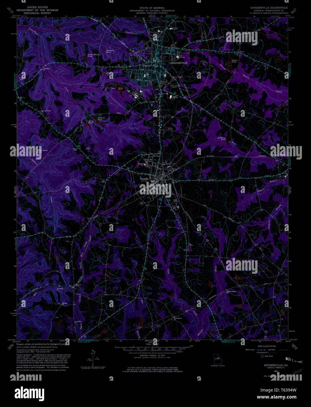 Map of sandersville hires stock photography and images Alamy