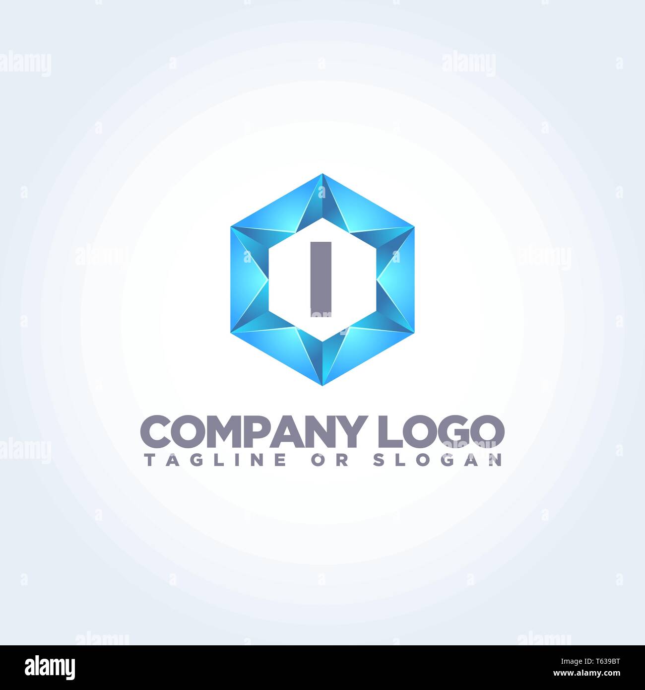 I LETTER MODERN LOGO TEMPLATE Stock Vector Image & Art - Alamy