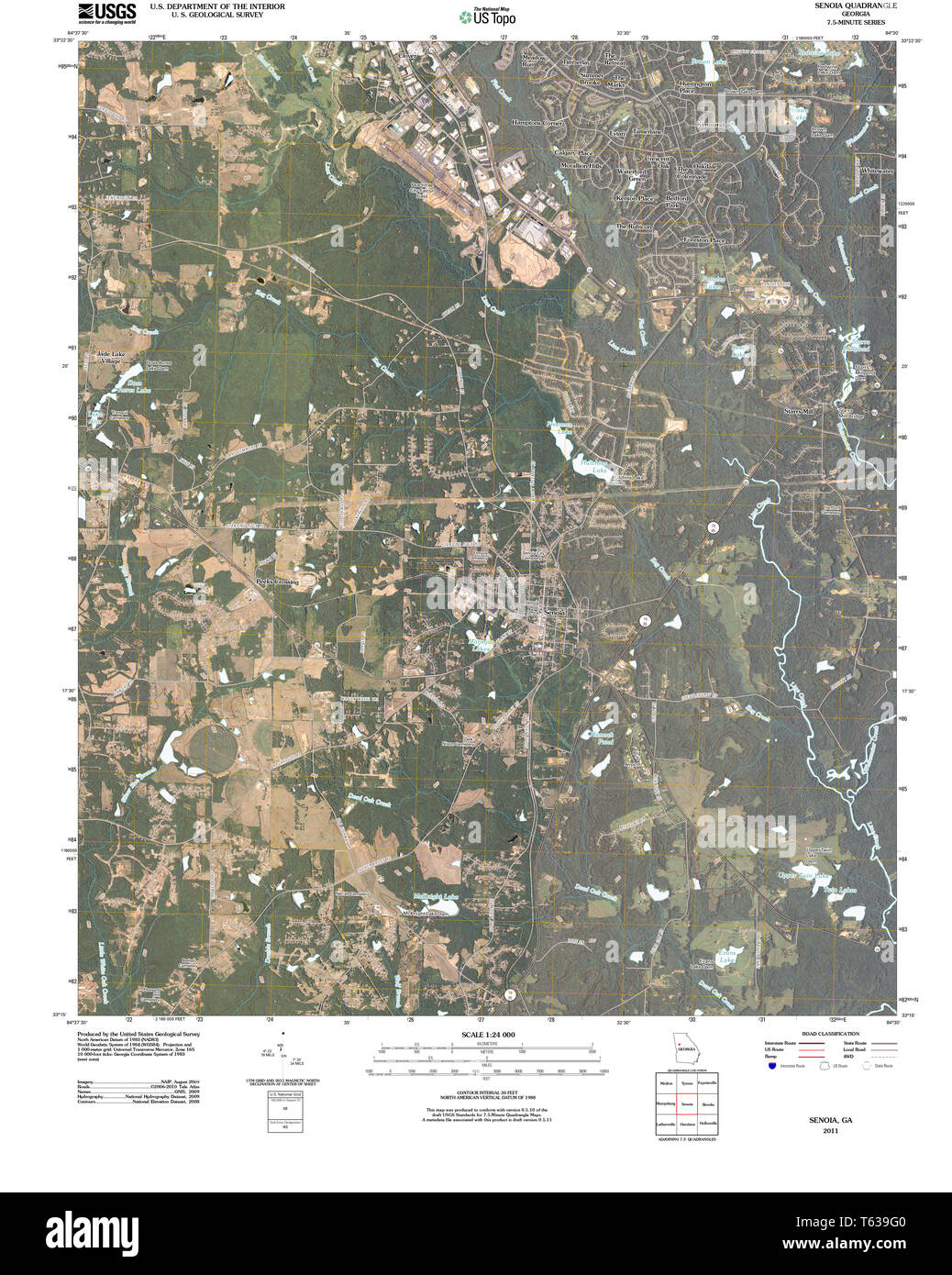 Senoia georgia map hi-res stock photography and images - Alamy