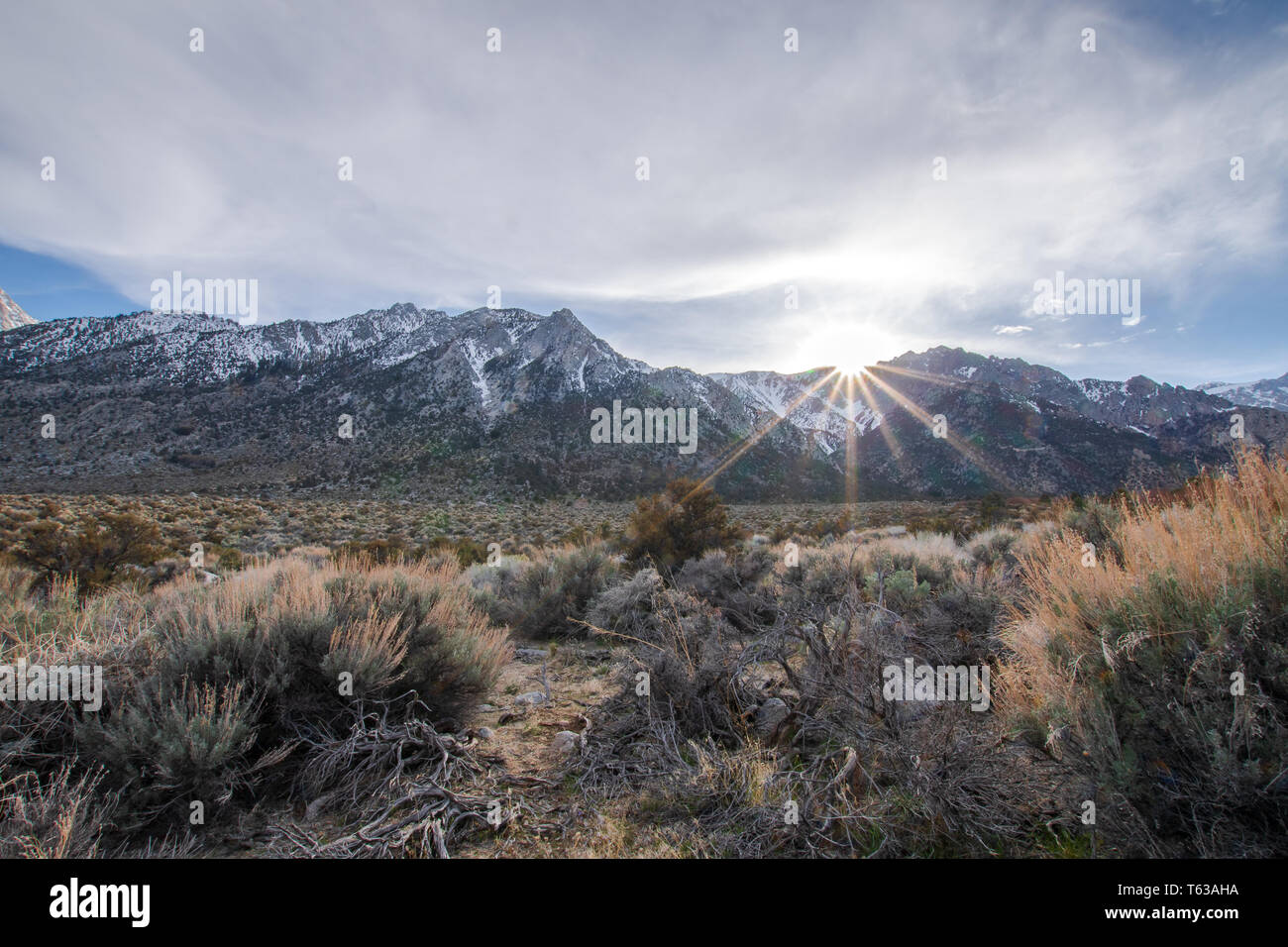 Black and white mountain range in Eastern Sierras Stock Photo - Alamy