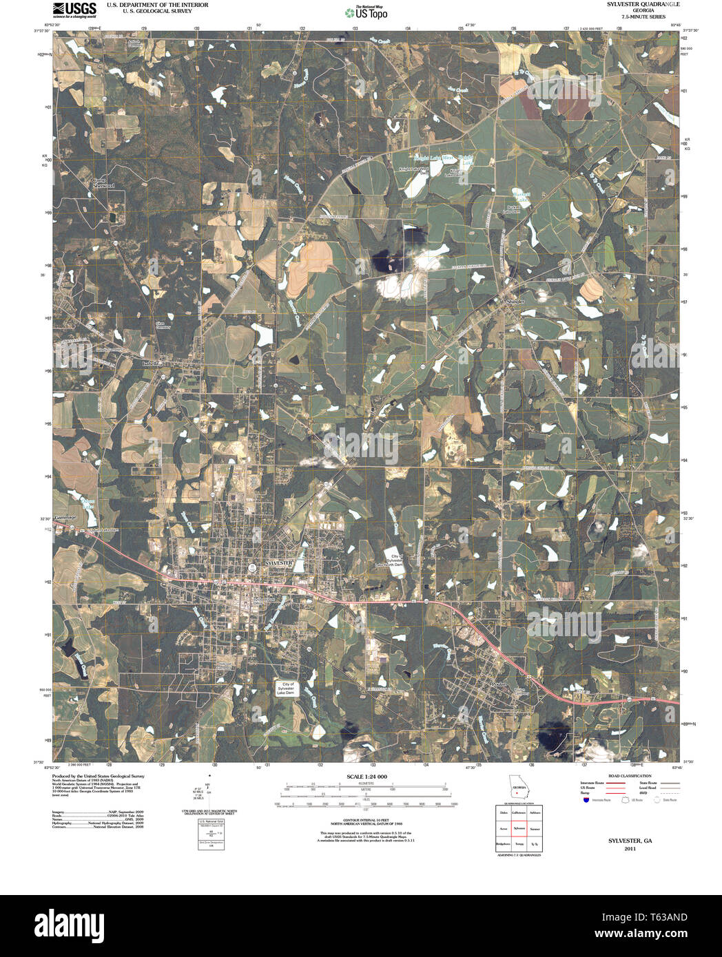 Map of sylvester, hires stock photography and images Alamy