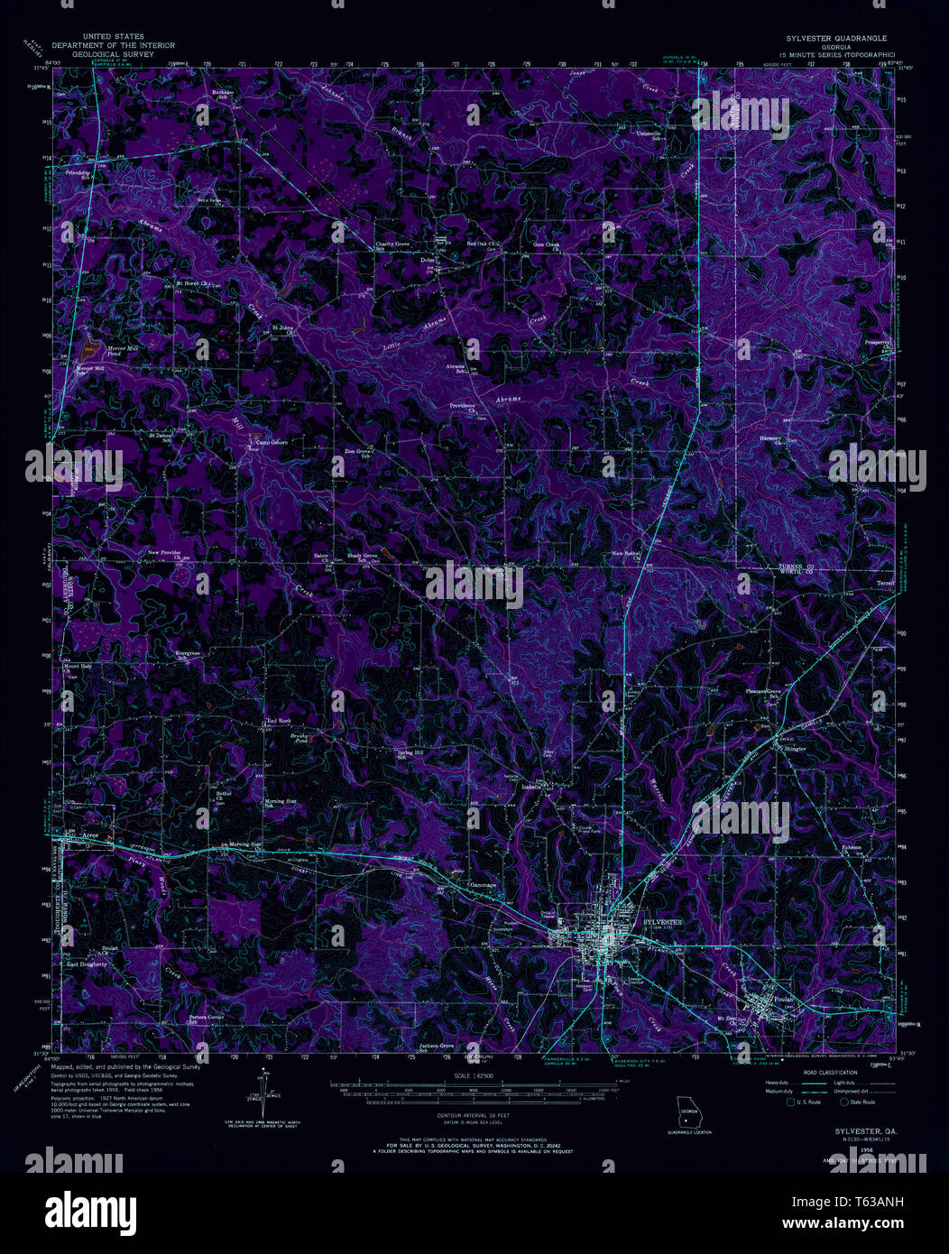 Map of sylvester, hires stock photography and images Alamy