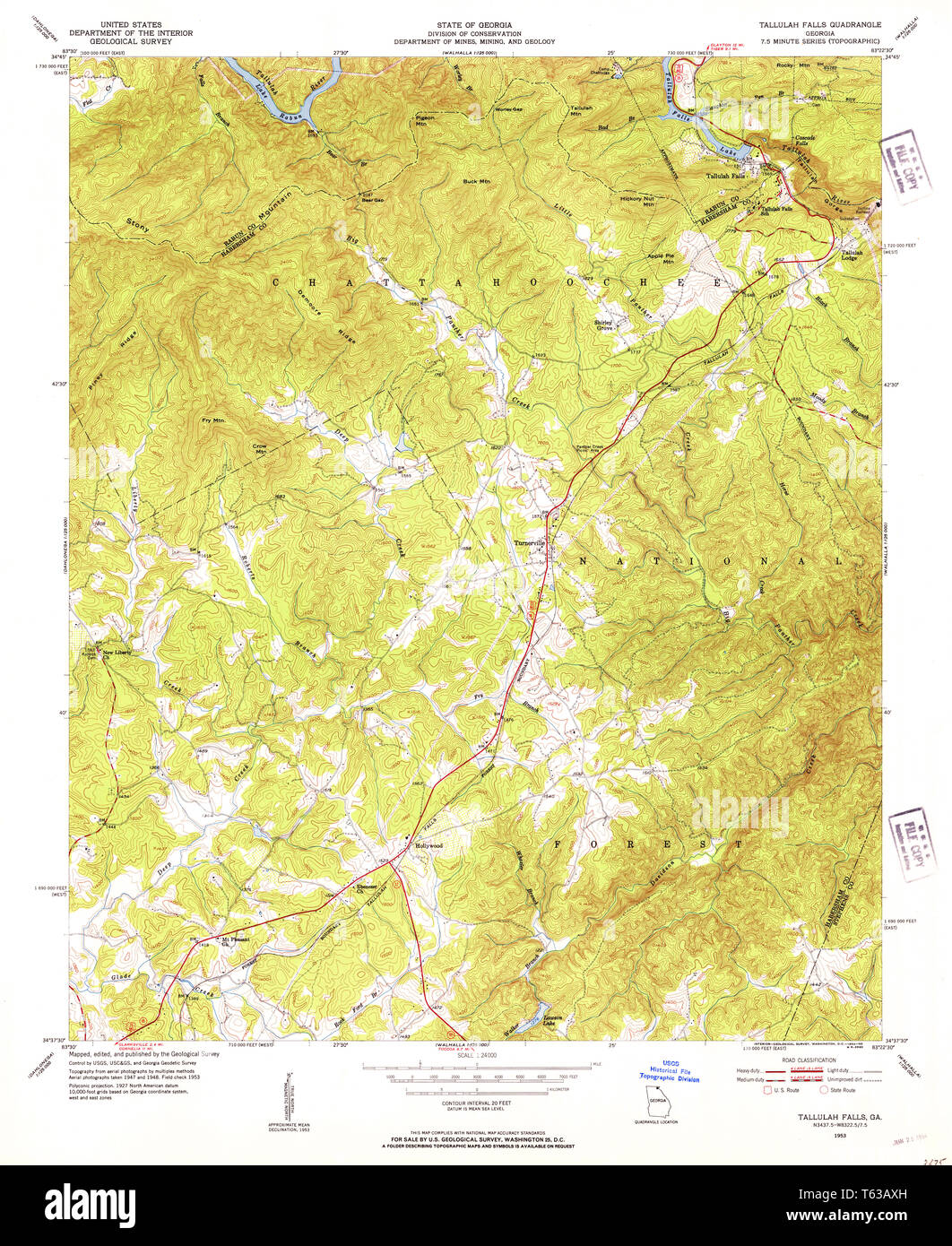 Tallulah map hires stock photography and images Alamy