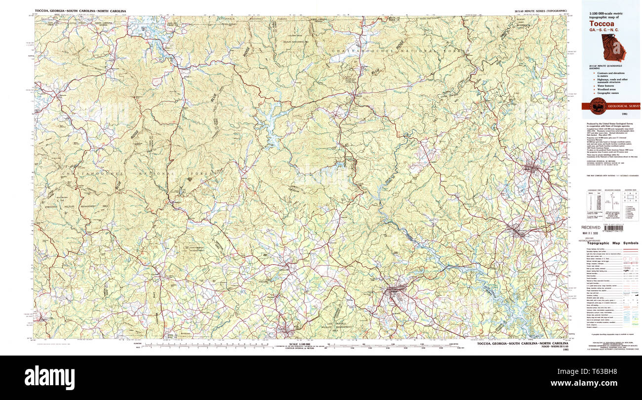 Toccoa map hires stock photography and images Alamy
