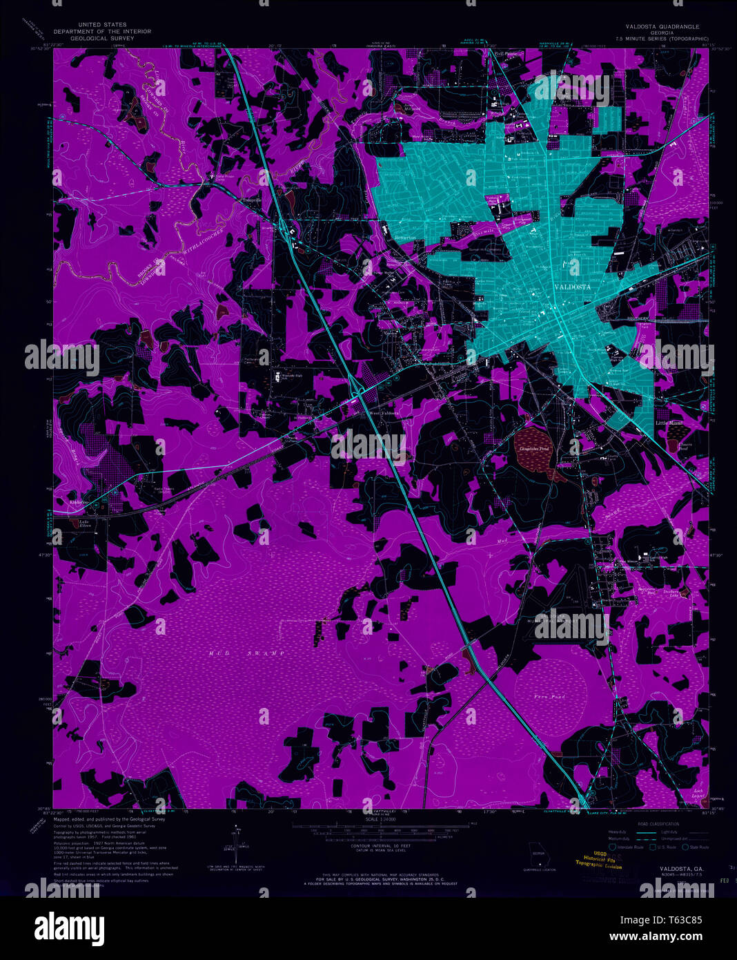 Valdosta map hires stock photography and images Alamy