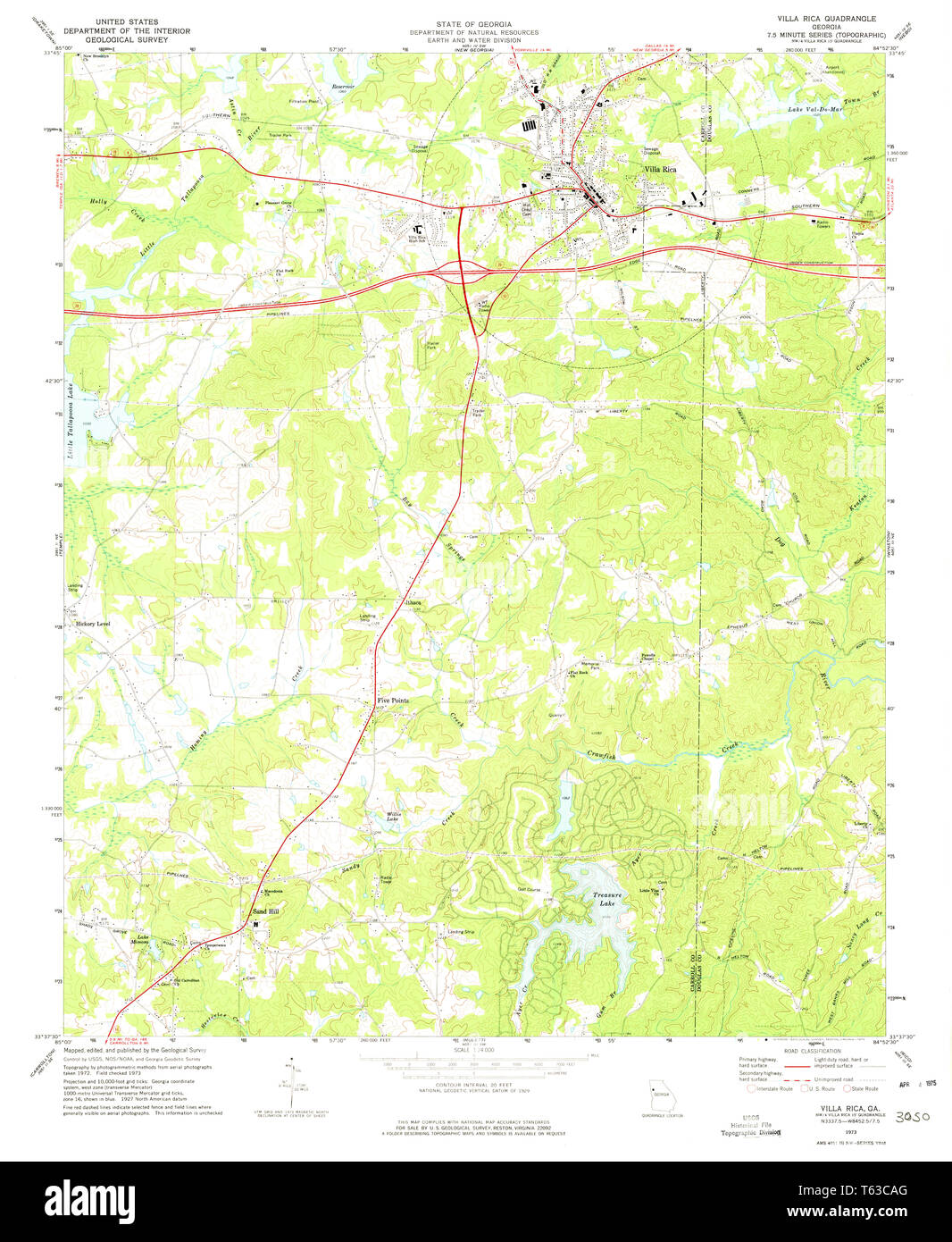 Villa rica map Cut Out Stock Images & Pictures Alamy