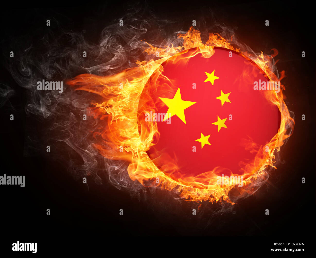 Burn the chinese flag hi-res stock photography and images - Alamy