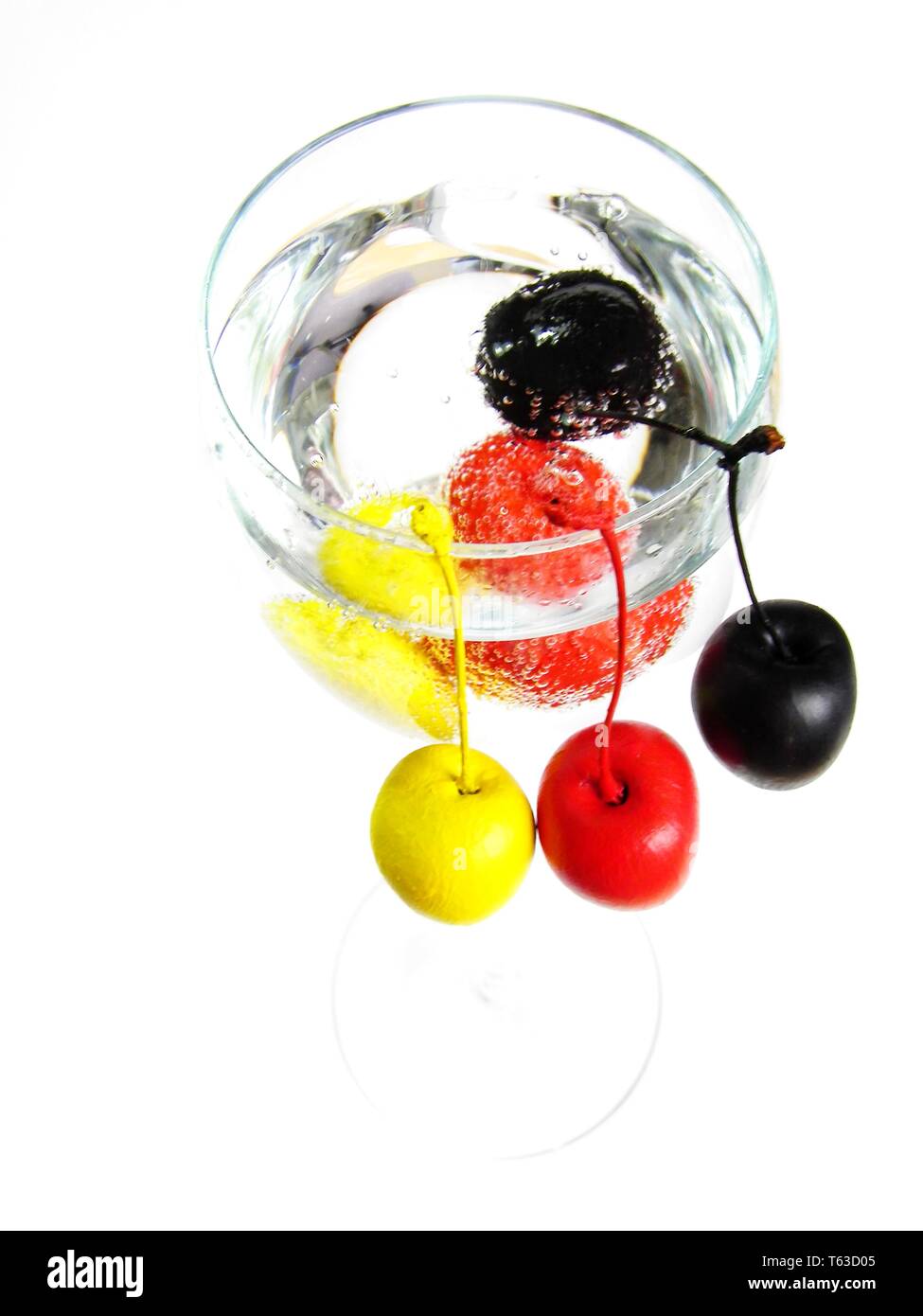 German cherries, national colours Stock Photo