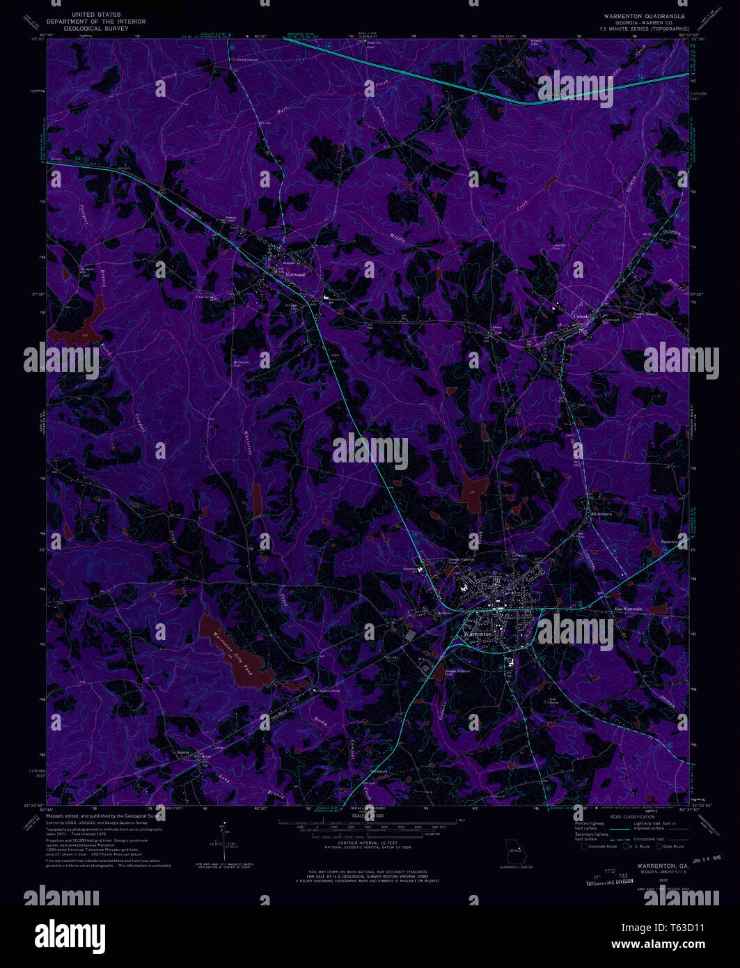 Warrenton map hires stock photography and images Alamy