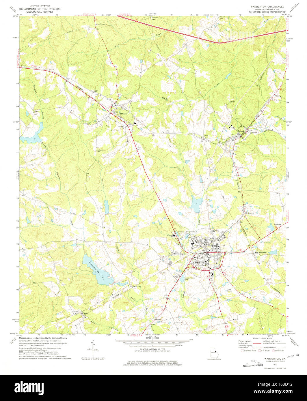 Warrenton map hires stock photography and images Alamy