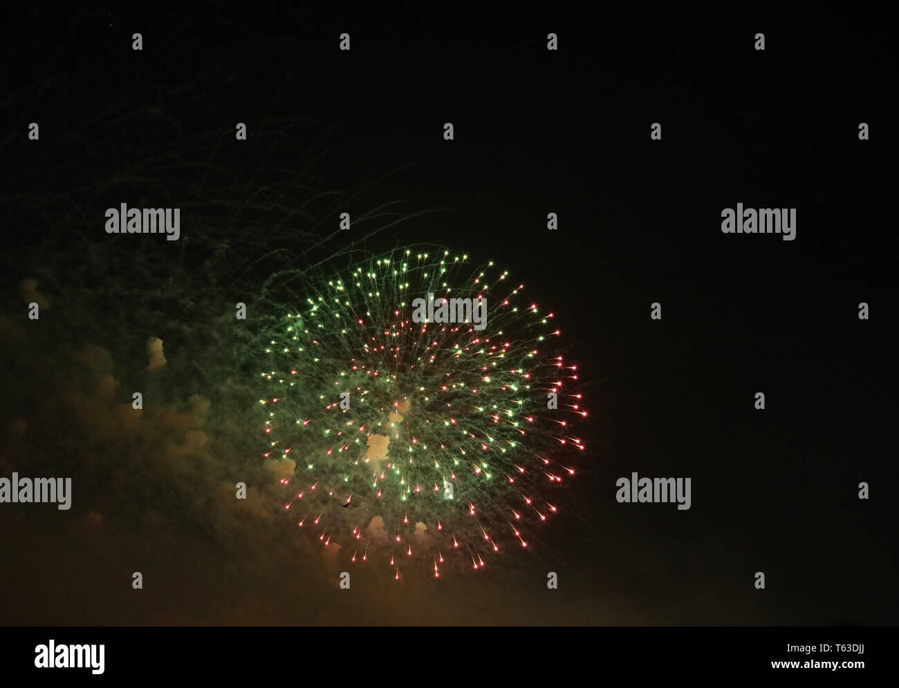 New Year's Eve fireworks and rockets on New Year's Day Stock Photo - Alamy