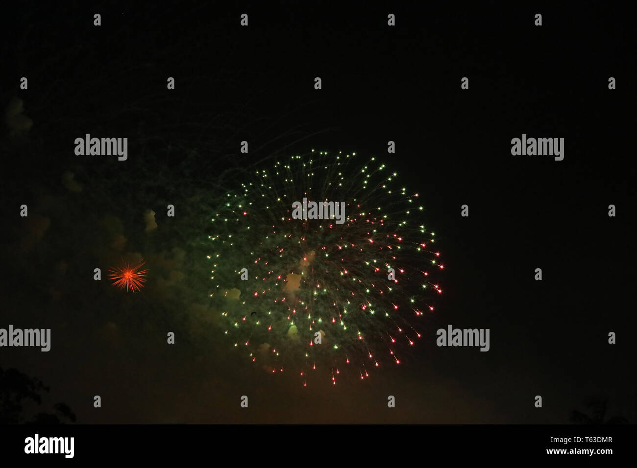 New Year's Eve fireworks and rockets on New Year's Day Stock Photo - Alamy