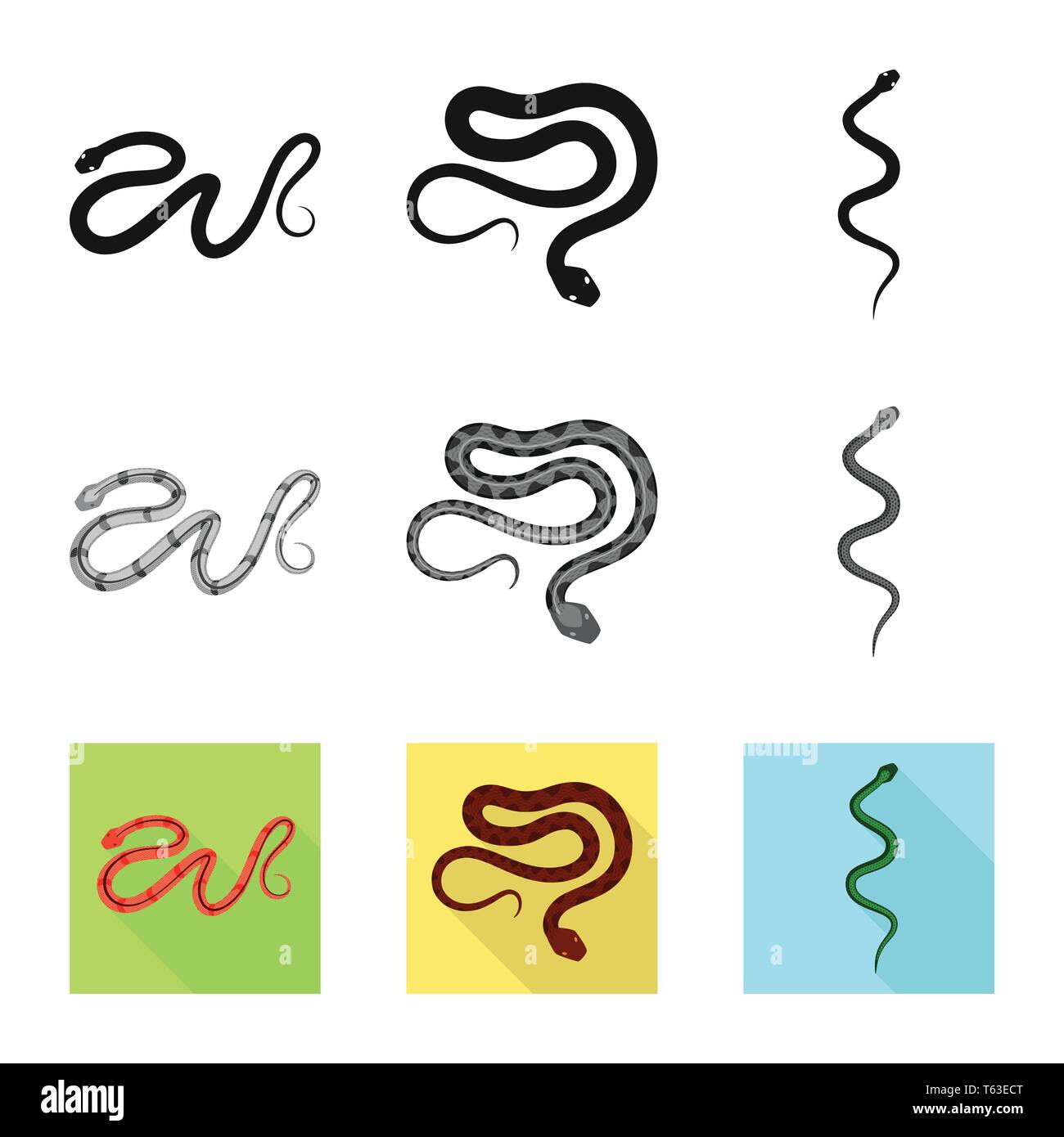Vector illustration of mammal and danger icon. Set of mammal and ...