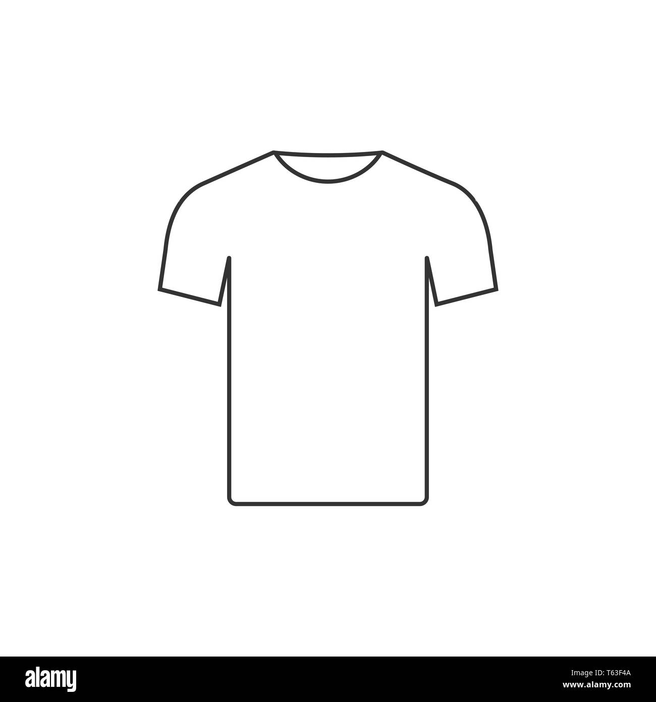 Vector illustration, flat design. Clothes t shirt icon Stock Vector