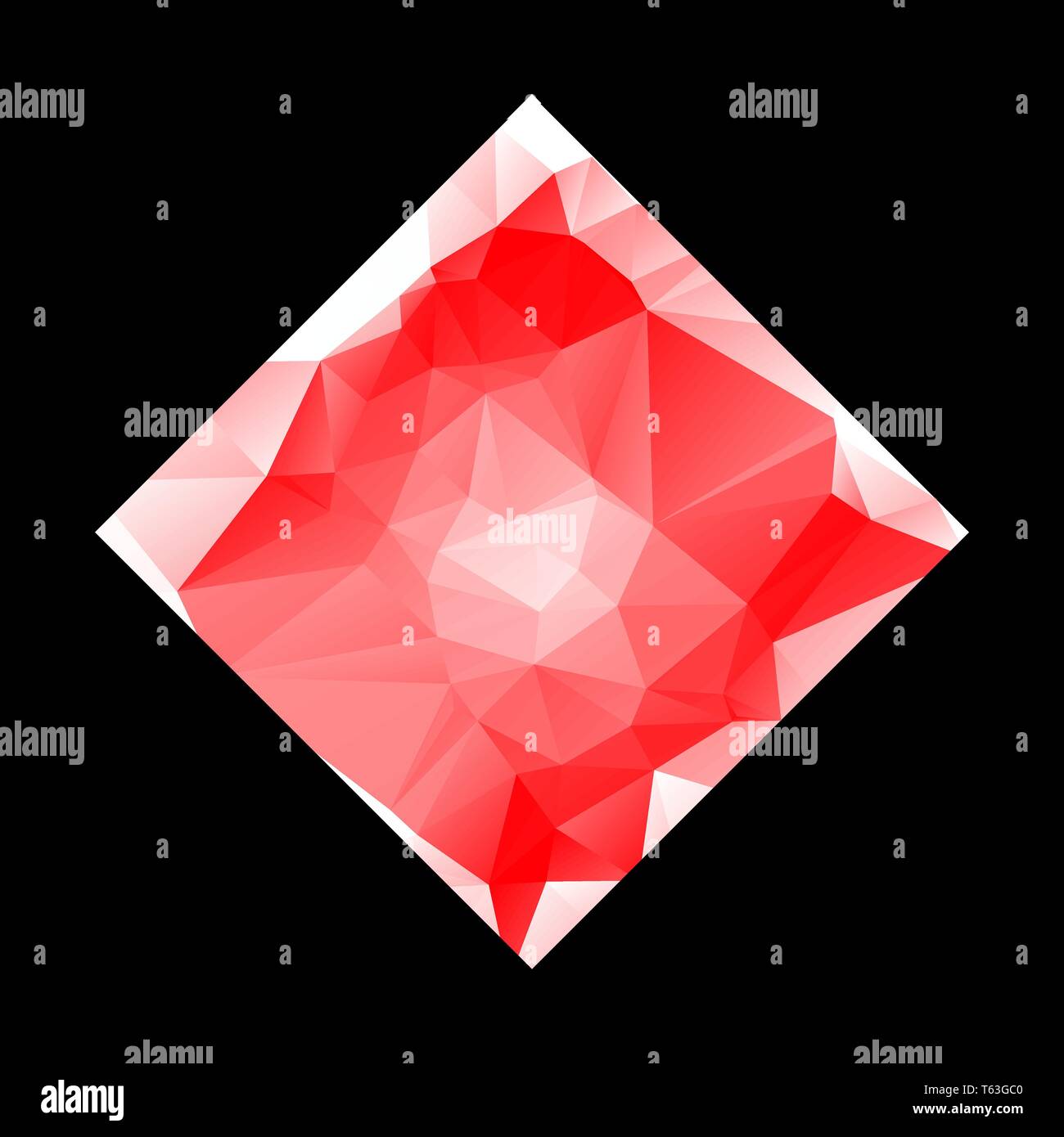 Creative Poligonal Triangle White Red Background with copyspace on it. Low Poly Design. Light Copy Space Color Pattern. eps 10 Stock Vector